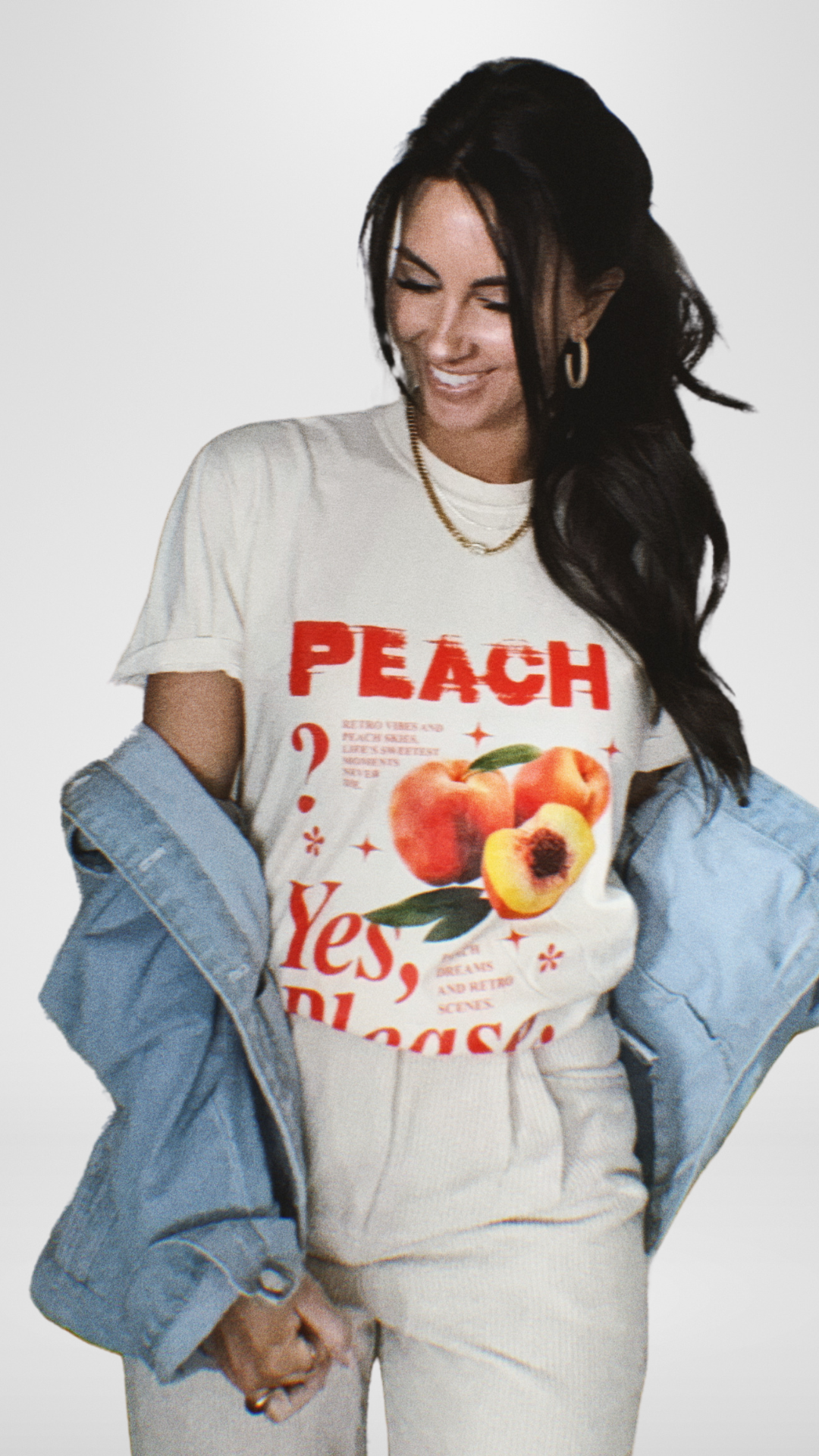 Ivory Peach Please Tee