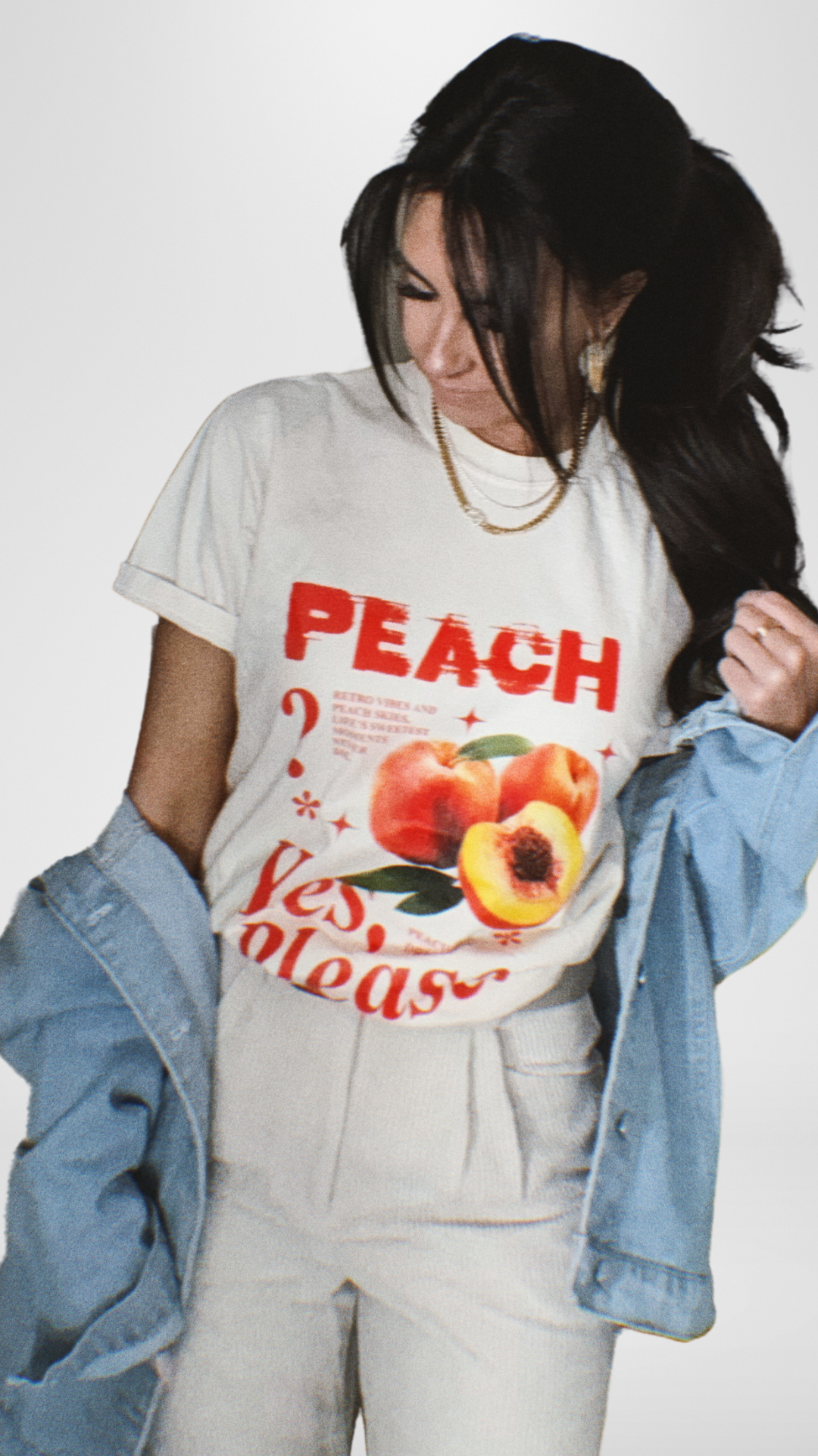 Ivory Peach Please Tee