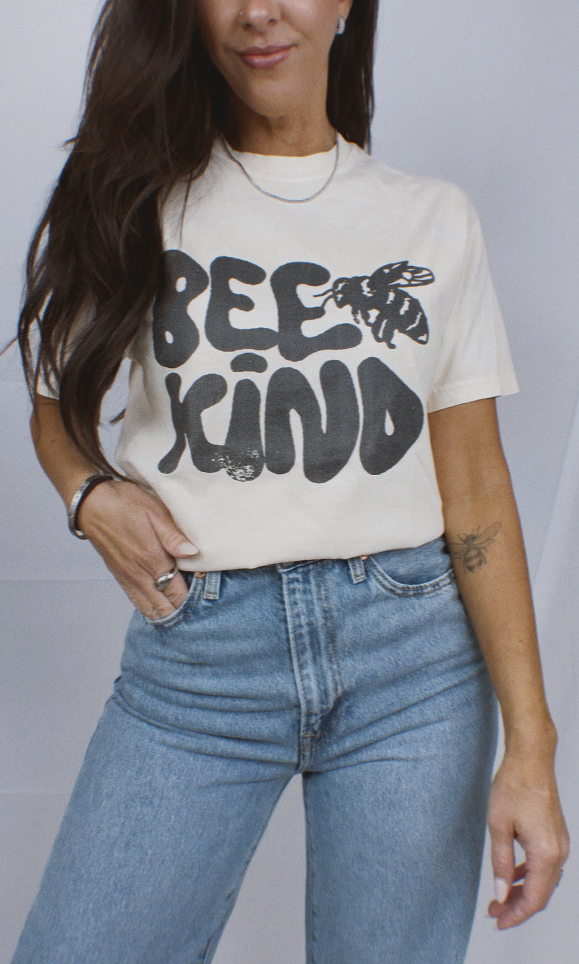Ivory Bee Kind Tee
