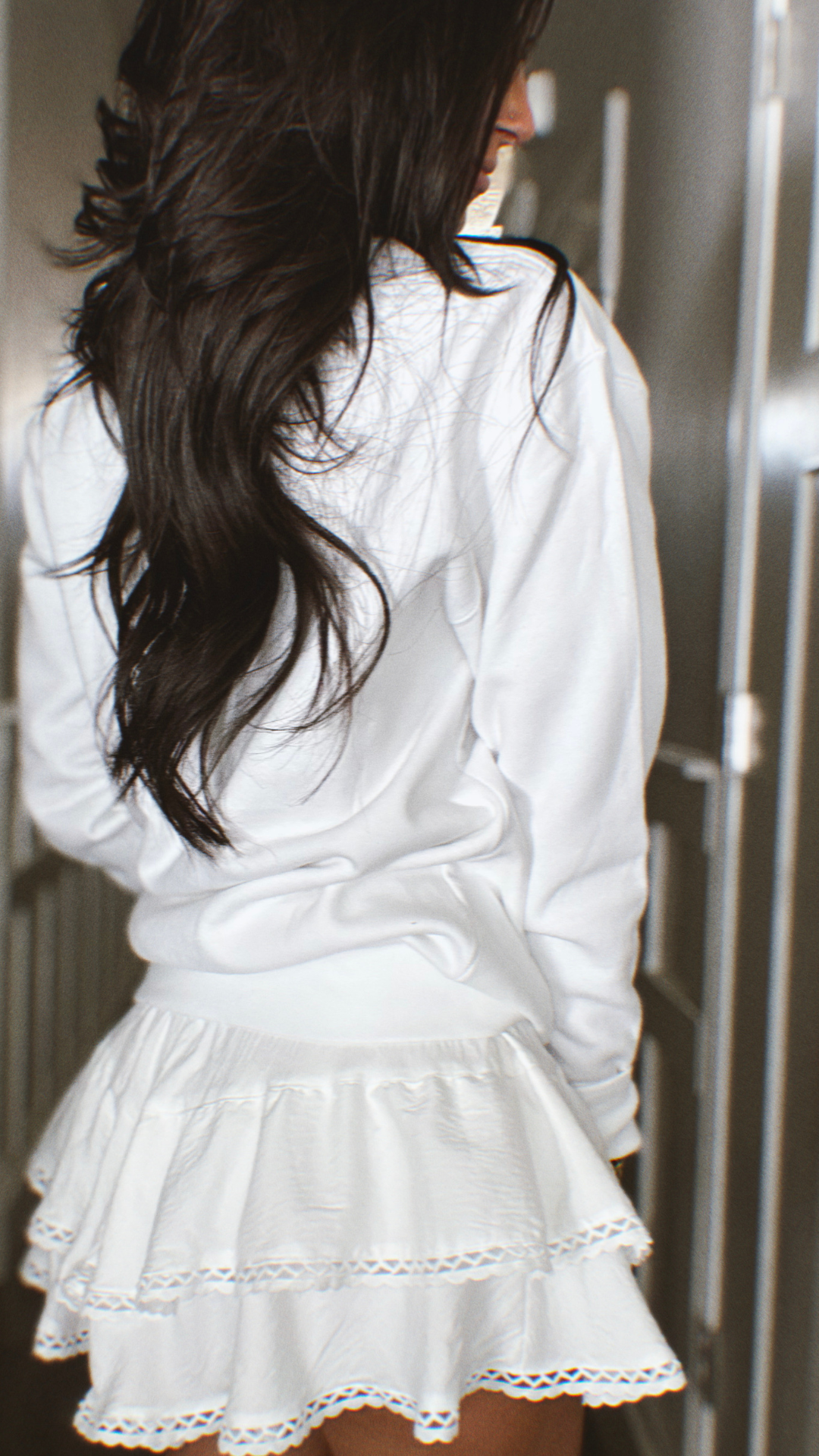 Orange Spritz Sweatshirt - White