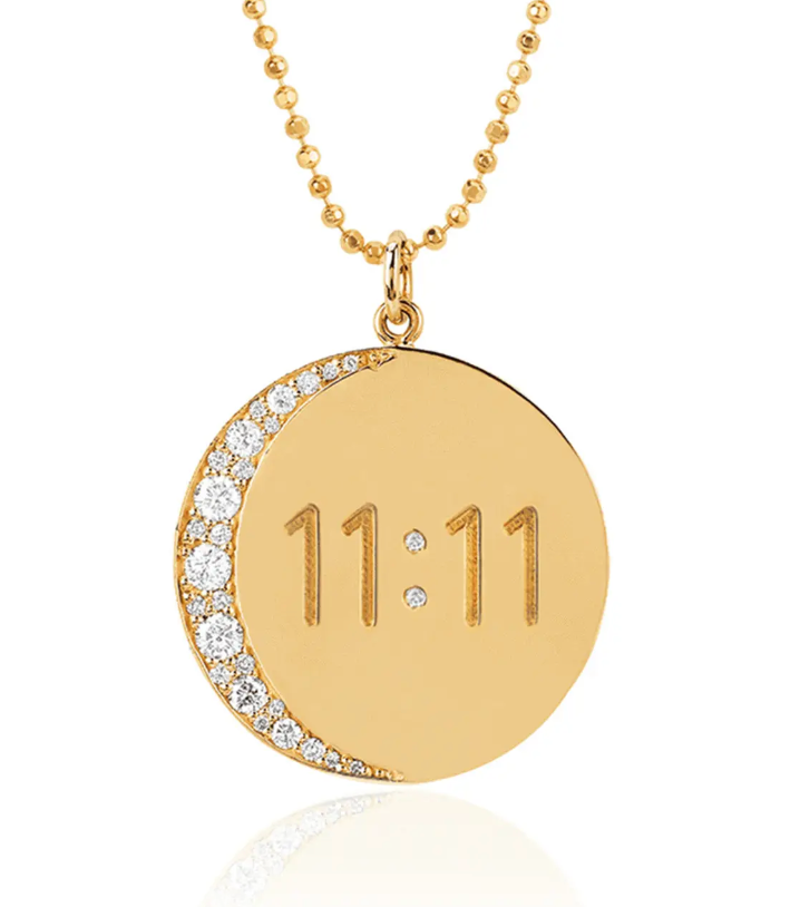 11:11 Moon Pendant Necklace