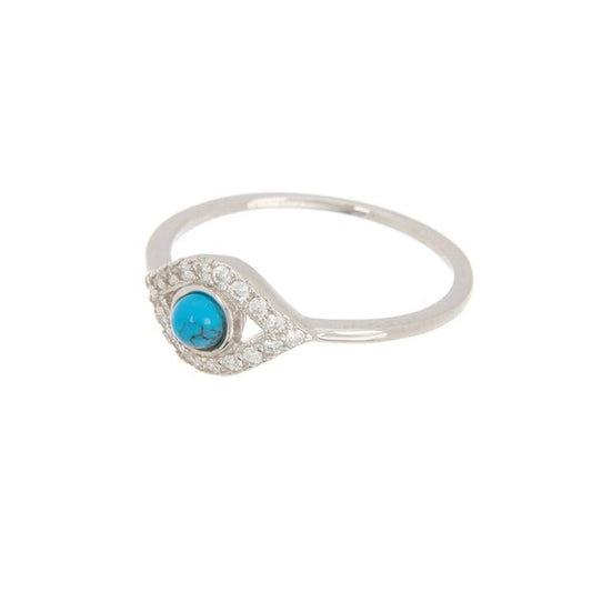 Silver Third Eye Crystal Ring
