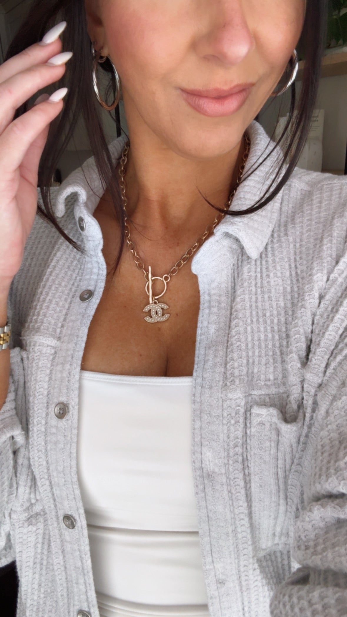 Repurposed Designer Charm Necklace