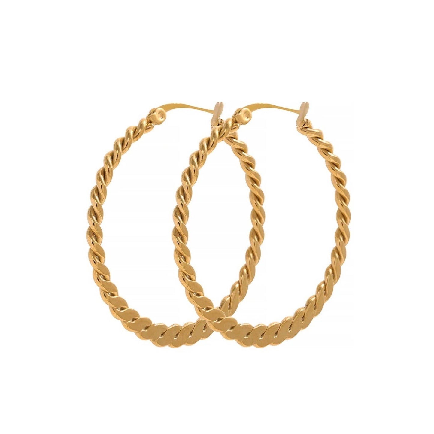 Gold Chain Hoops