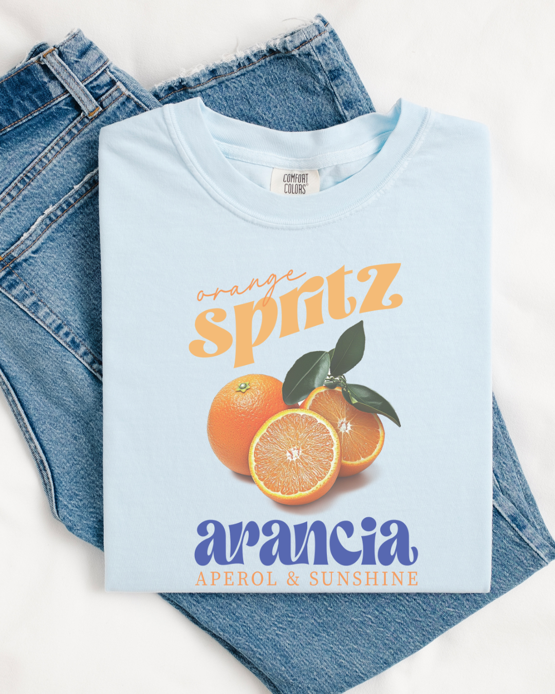 Orange Spritz Tee - White