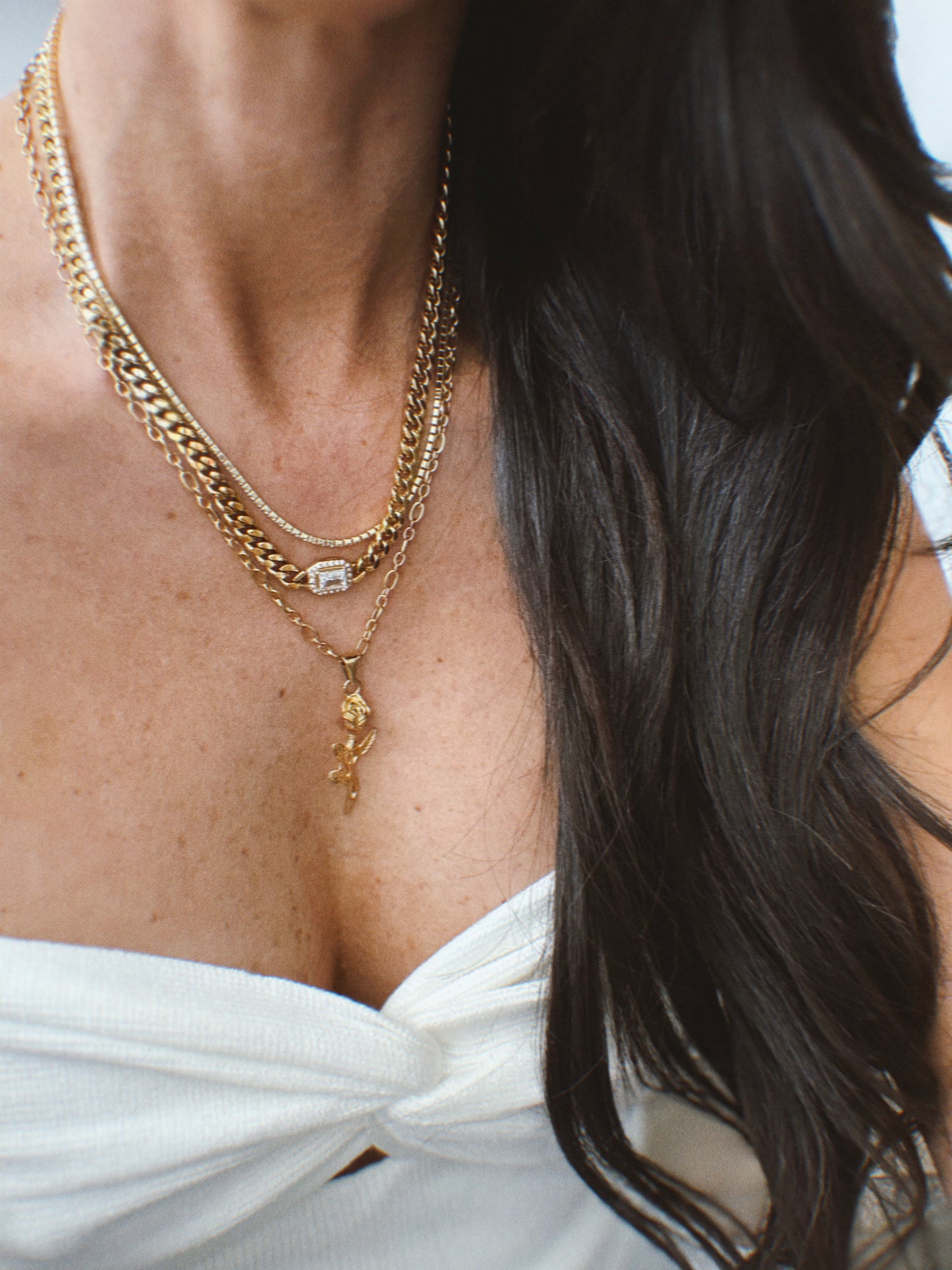 Gold or Silver Micro Tennis Necklace