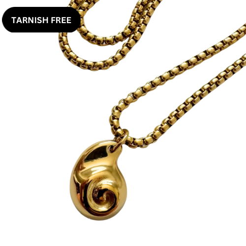 Gold Spiral Shell Necklace