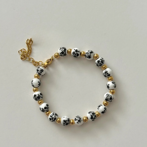 Black Beaded Bracelet