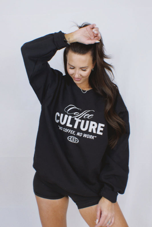 Coffee Culture Black Crewneck