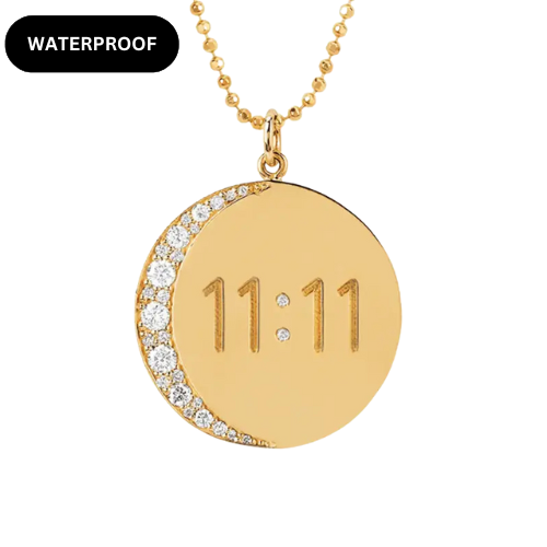 11:11 Moon Pendant Necklace