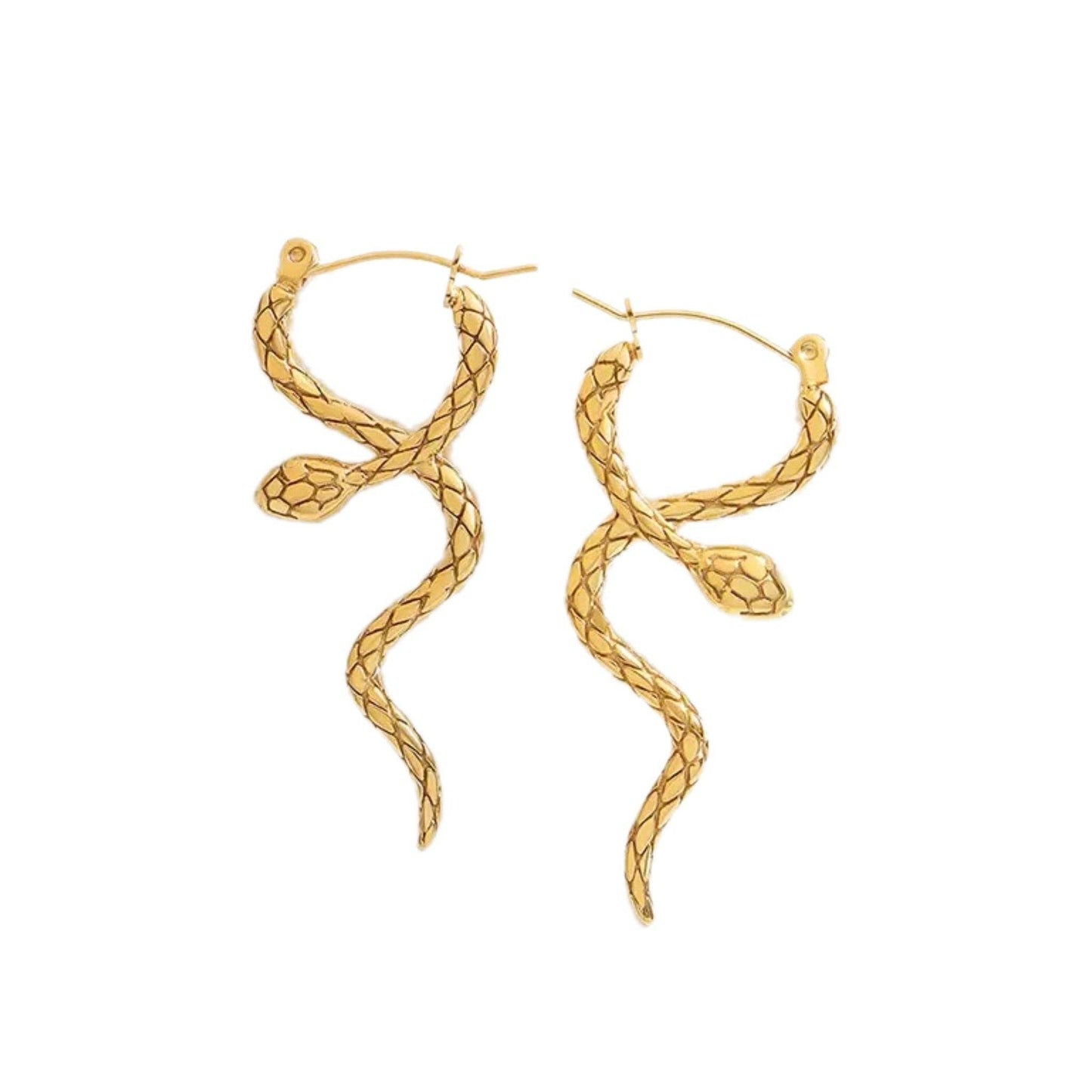 Gold Snake Earrings