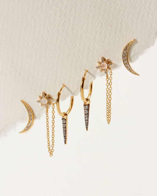 Midnight Muse Moonstone Earring Set