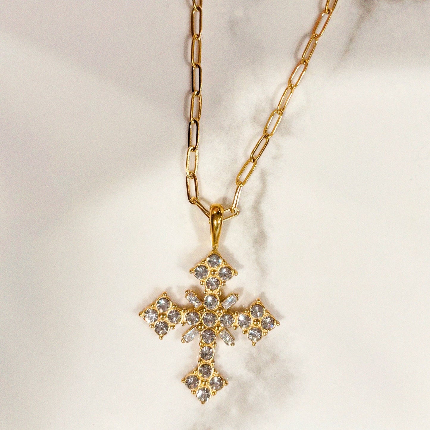 Crystal Cross Necklace