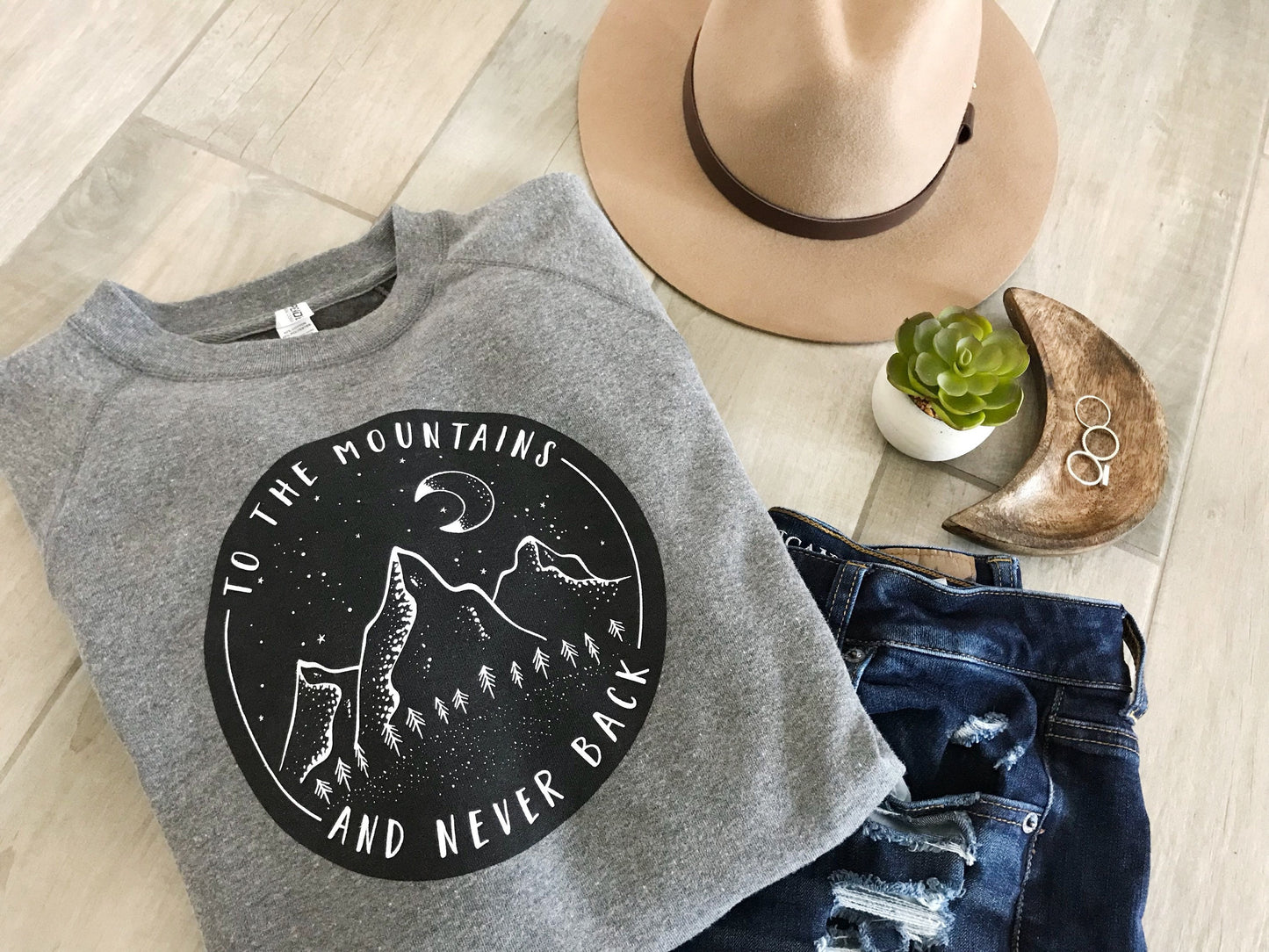 To The Mountains And Never Back Crewneck
