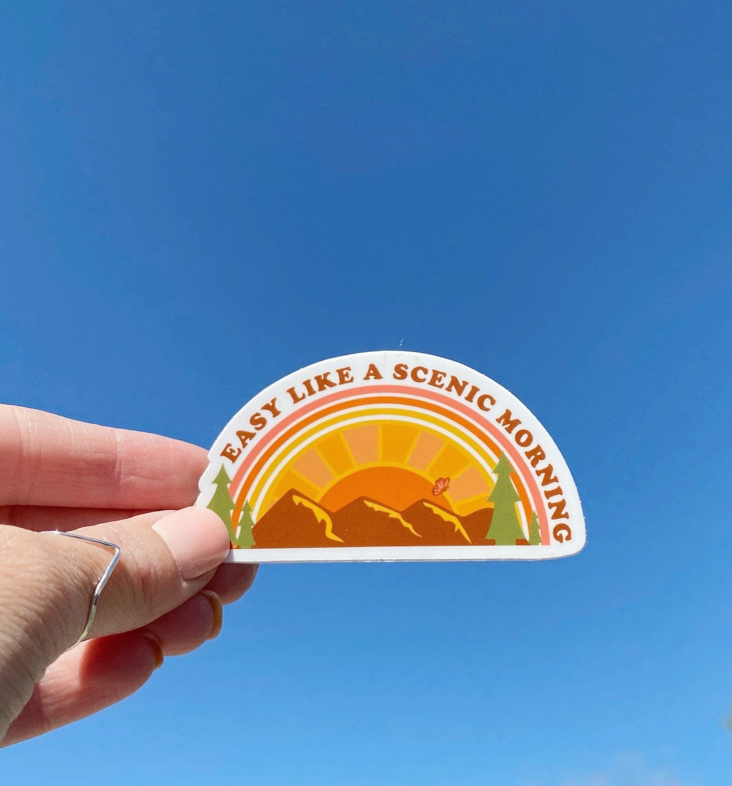 Easy Like A Scenic Morning Waterproof Decal