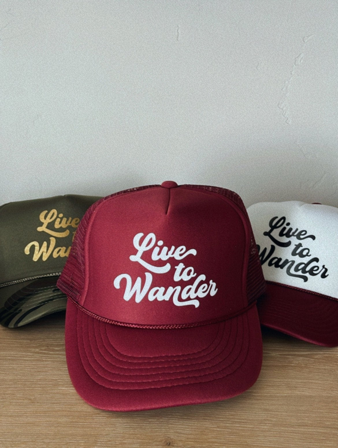 Bohemian Trucker Hat, Cute Trucker Hat, Women's Hats, Live To Wandee Hat, Retro Hat, Snapback, Summer Hat, Vacation Hat, Rad Hats,  Hat