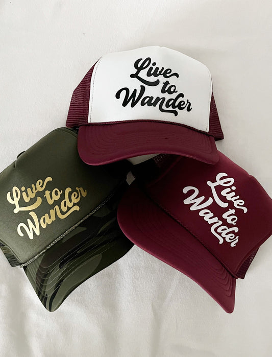 Live To Wander Trucker Hat