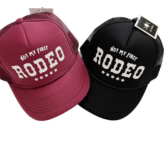 Cowboy Trucker Hat, Cute Trucker Hat, Women's Hats, Rodeo Hat, Western Hat, Snapback, Cowgirl Hat, Vacation Hat, Not My First Rodeo, Rodeo