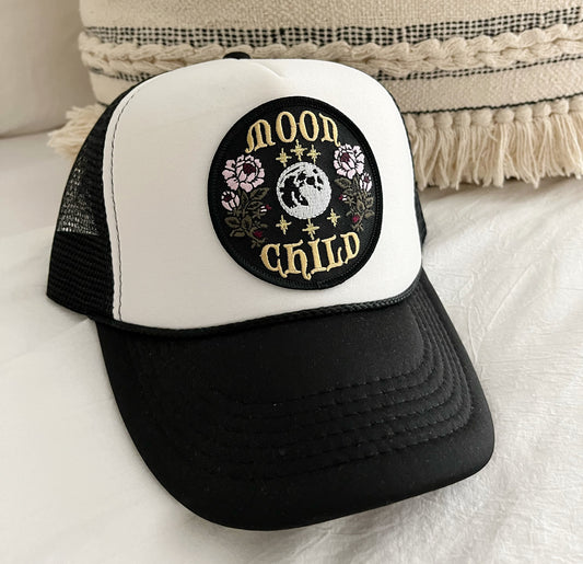 Trucker Hats, Moon Child Trucker Hat, Moon Hat, Stargazer Hat, Women's Hats, Cute Hats, Cute Trucker Hat, Foam Hat, Customizable Hat