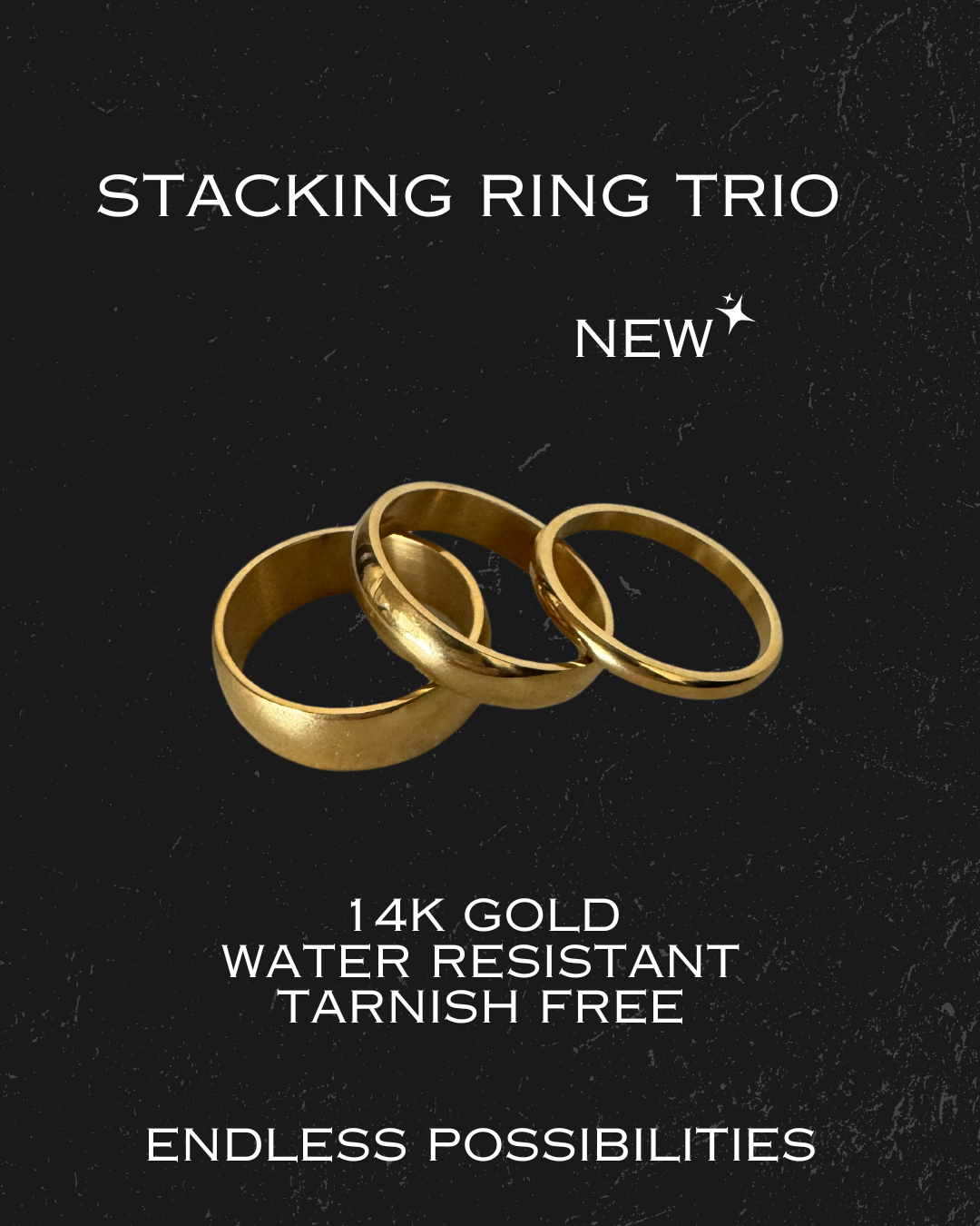 Stacking Gold Band Set