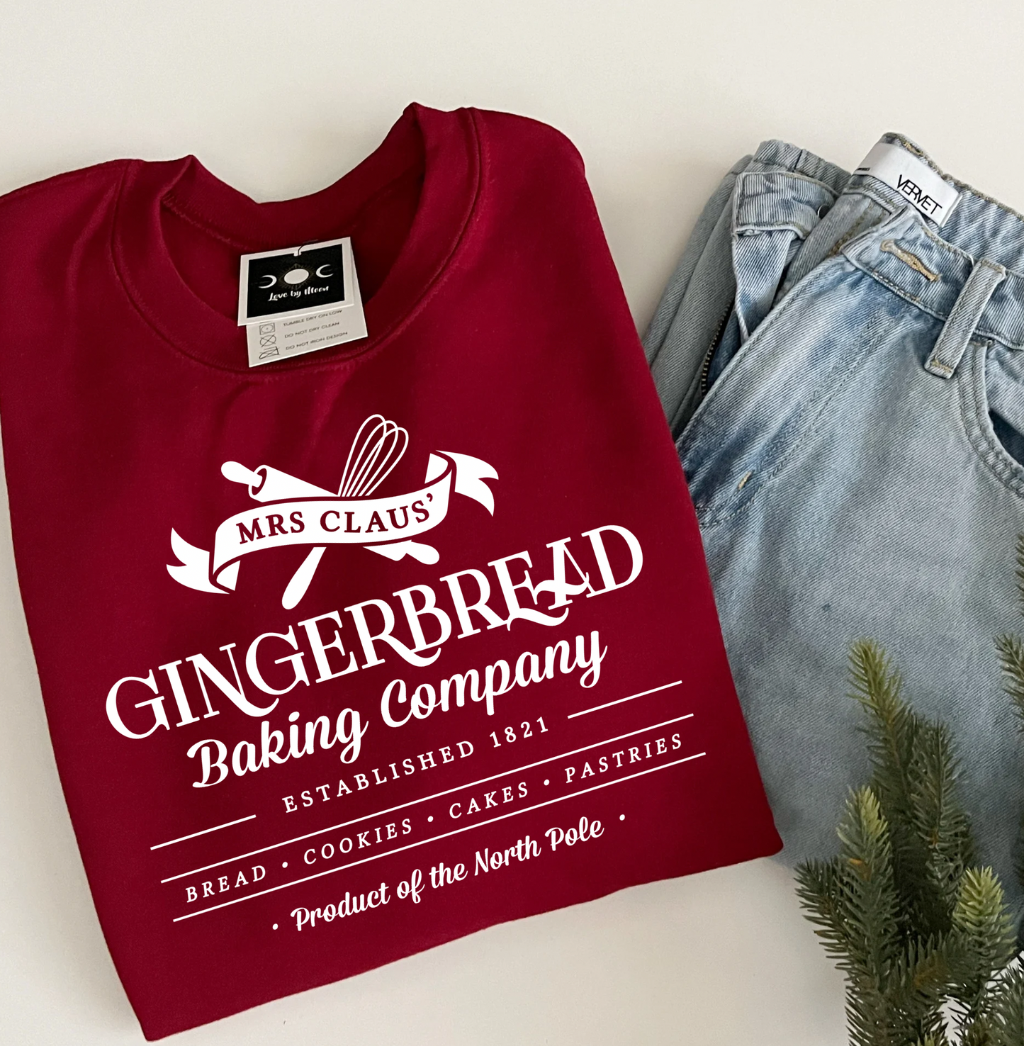 Cranberry Red Baking Christmas Crewneck