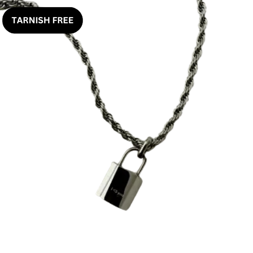 Silver Love Lock Necklace