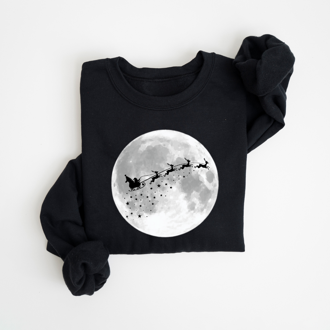 Santa Moon Silhouette Crewneck