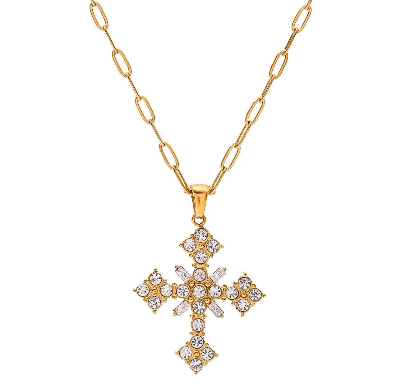 Crystal Cross Necklace