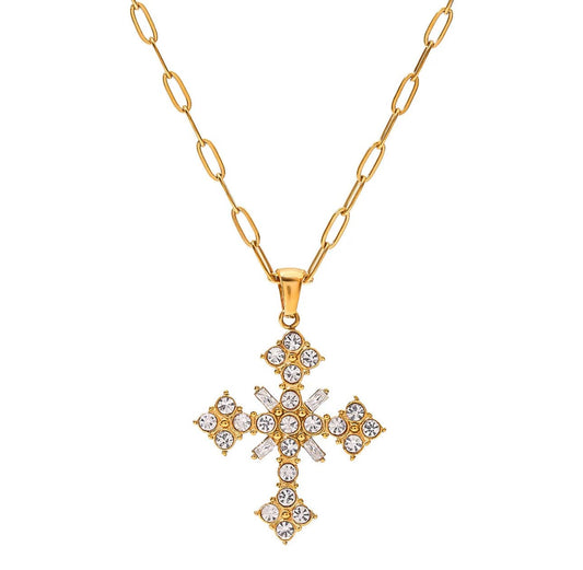 Crystal Cross Necklace