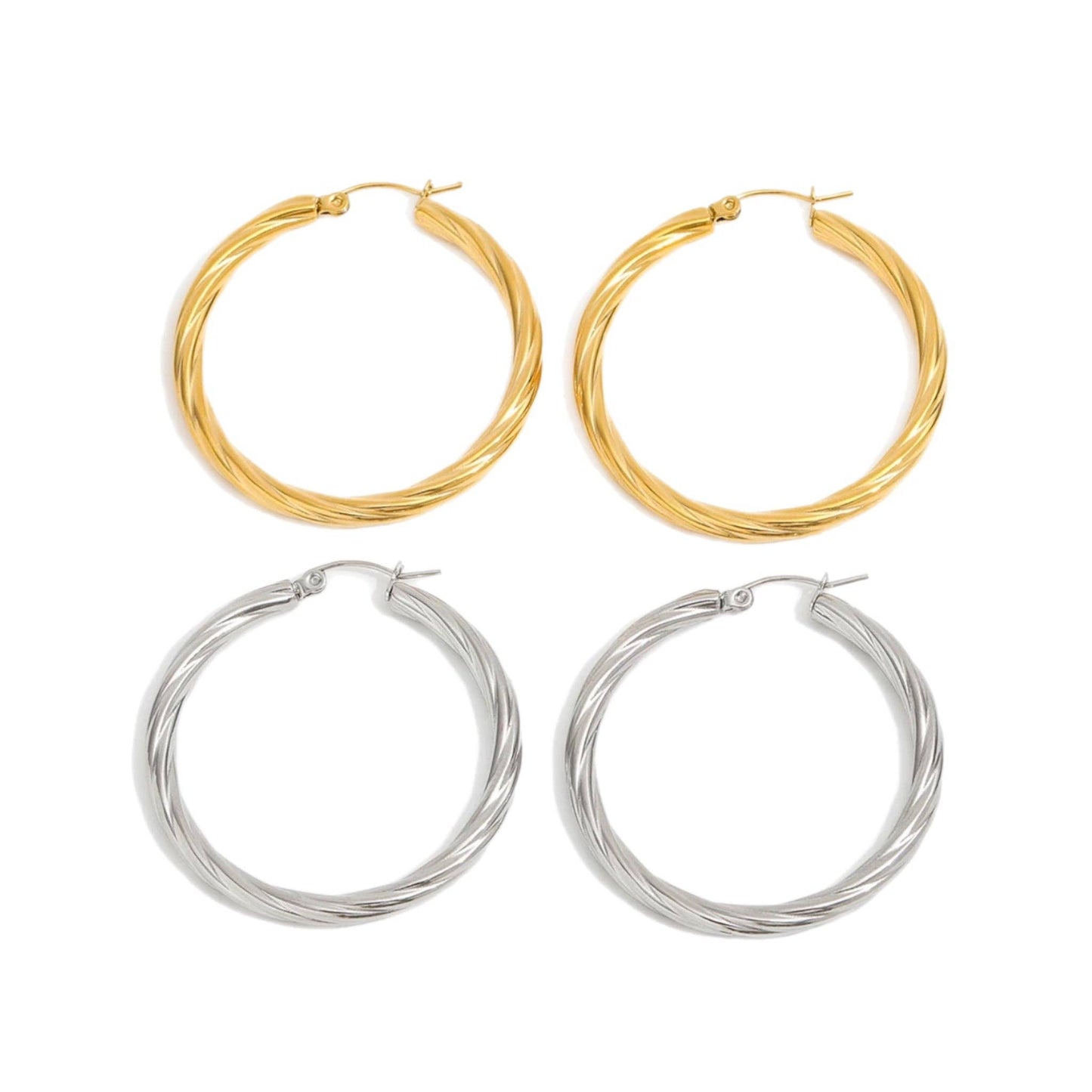 Gold or Silver Hoops