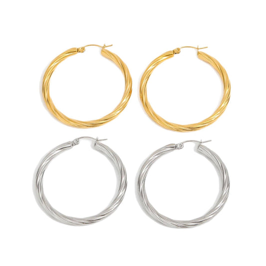 Gold or Silver Hoops