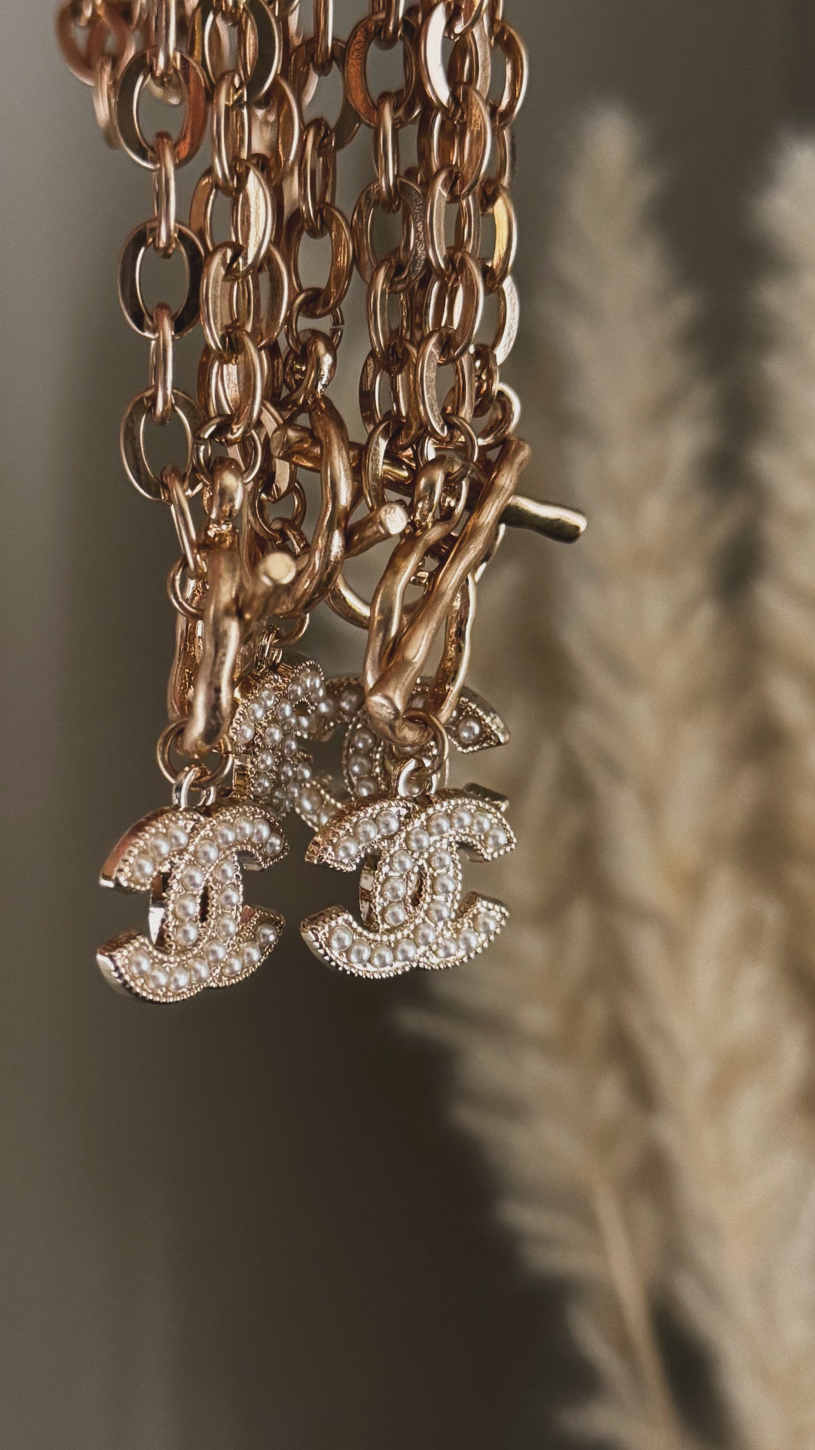 Repurposed Designer Charm Necklace