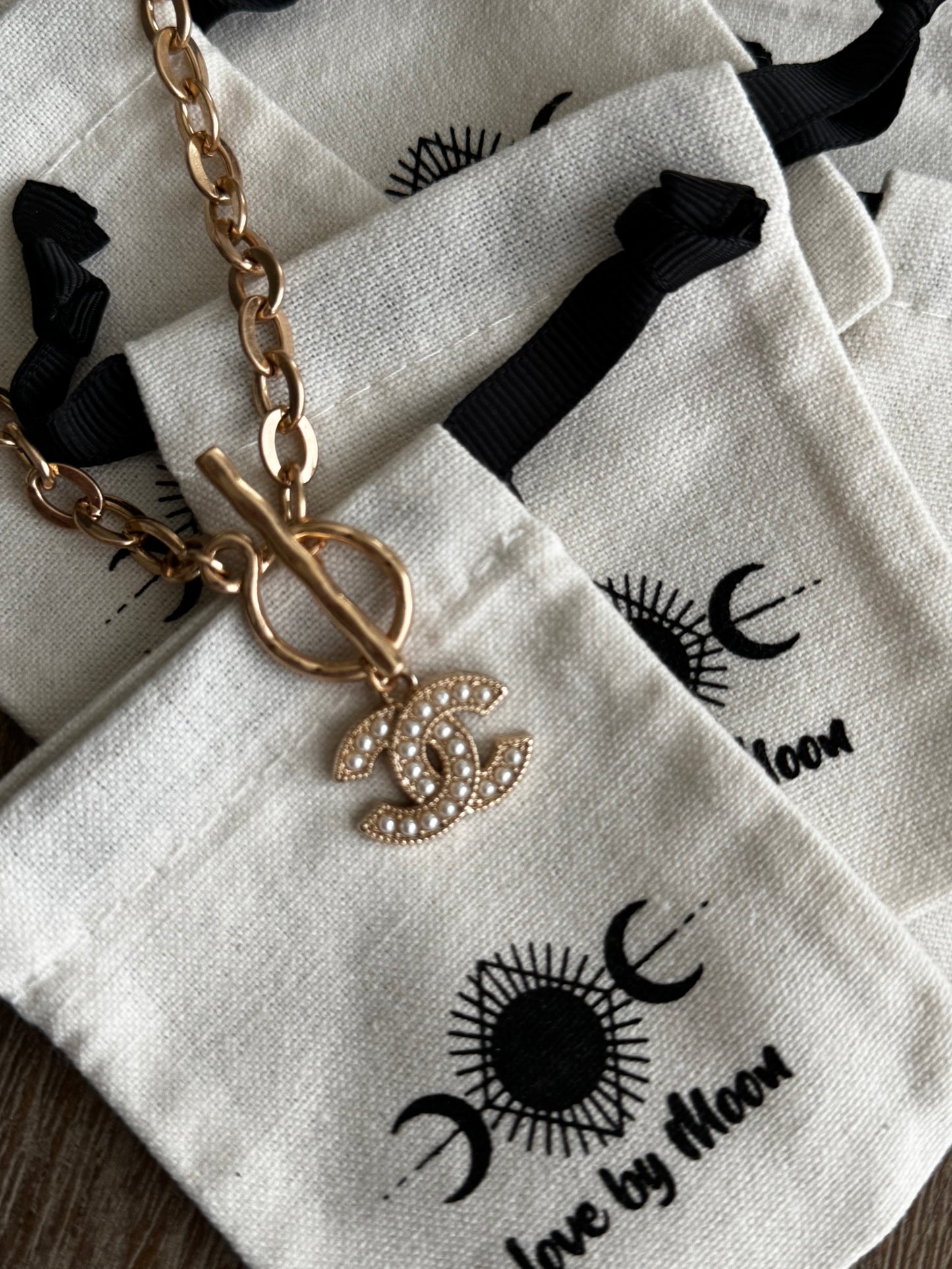 Repurposed Designer Charm Necklace