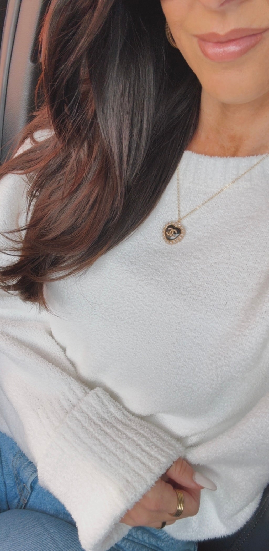 Handmade Refurbished Designer Pearl Heart Pendant