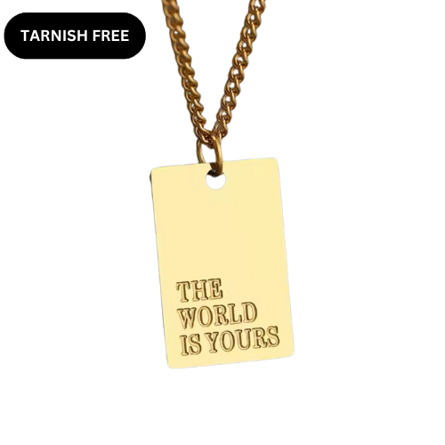 The World Is Yours - Gold Empower Necklace