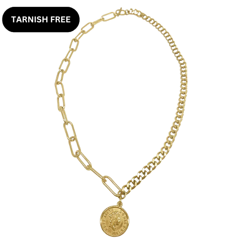 Gold Coin Chain Necklace