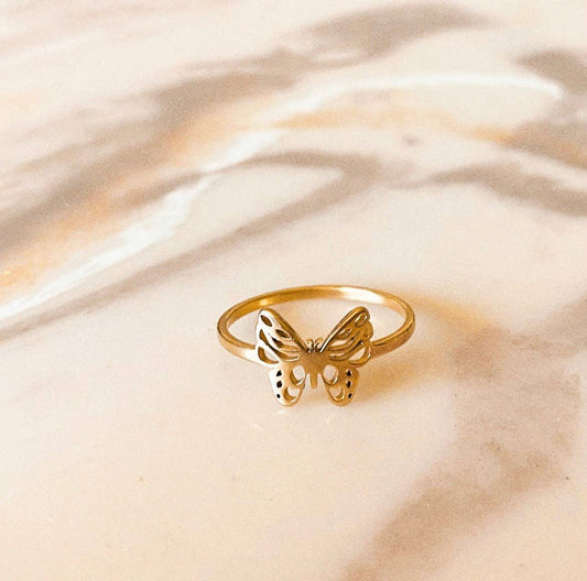 Gold Butterfly Ring