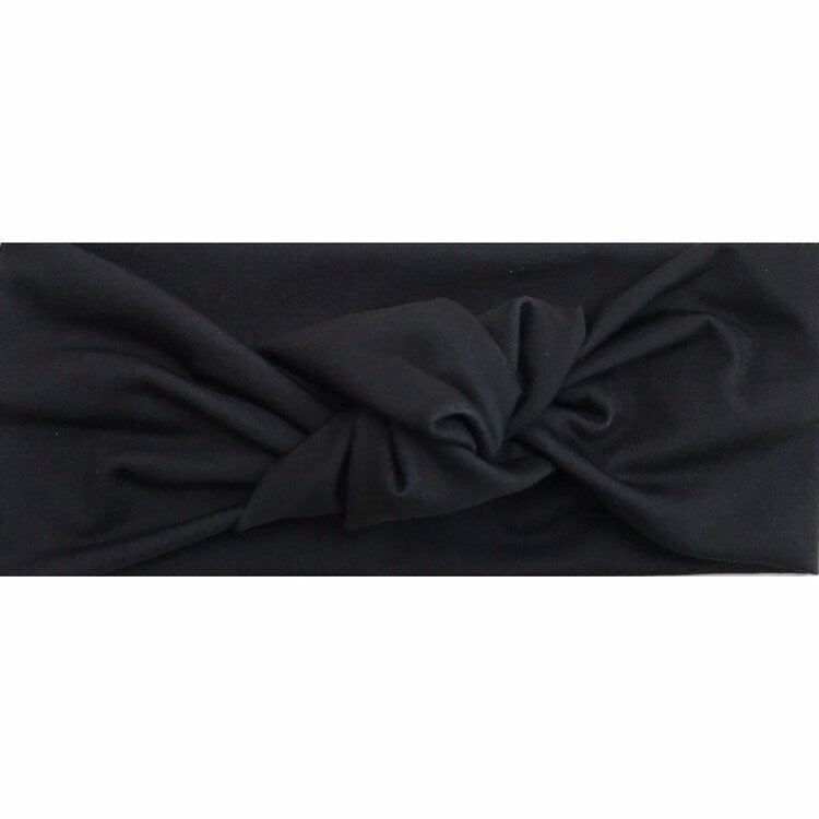 Black Top Knot Headband