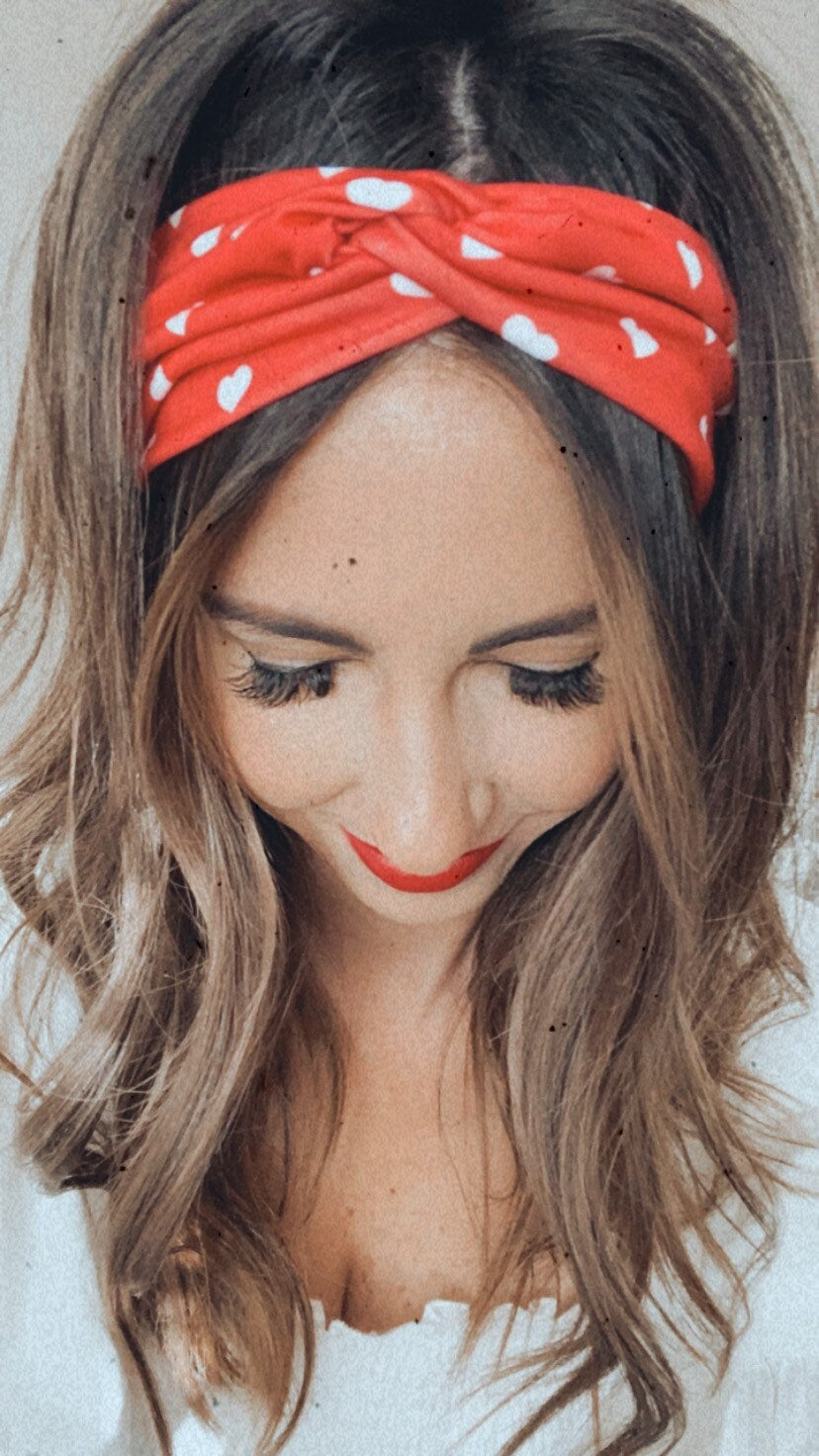 Queen of Hearts Turban Headband