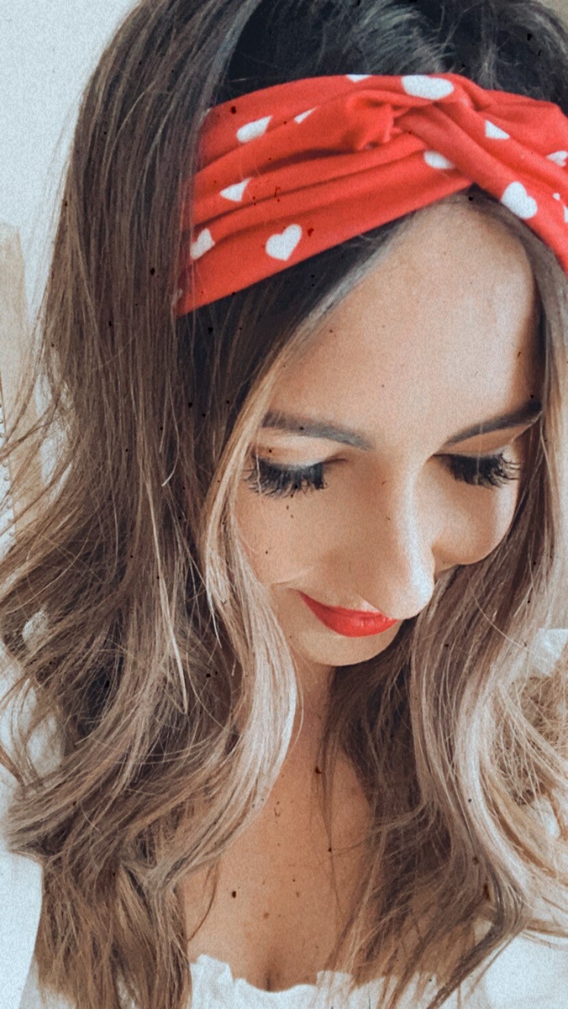 Queen of Hearts Turban Headband